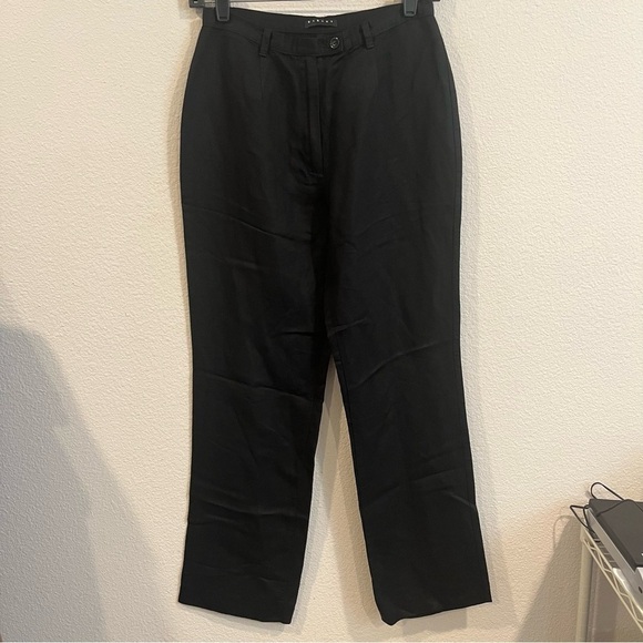 Sisley black linen blend trouser pant size 42 - Picture 1 of 9